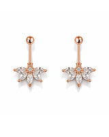 Floral Drop Helix Earrings