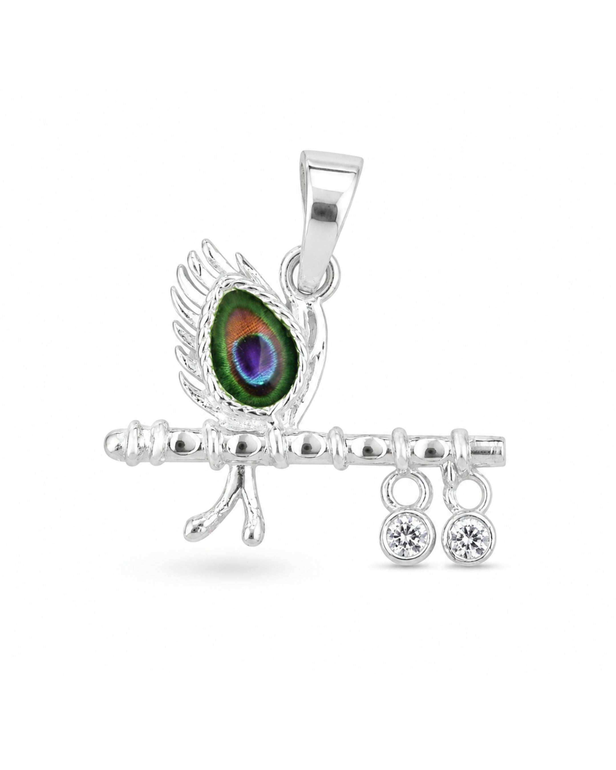 Morpankh Bansuri Charm Pendant