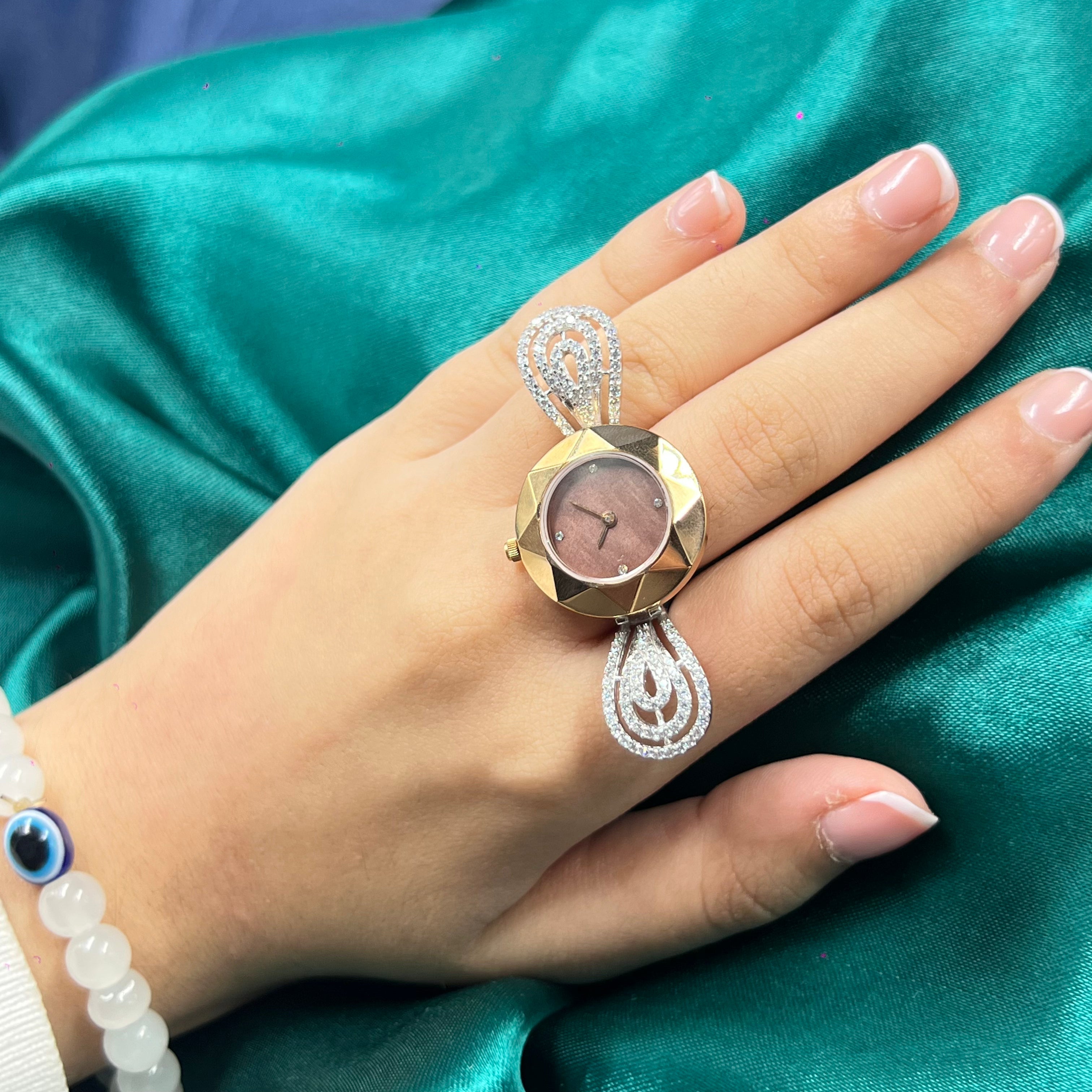 925 silver watch ring for ladies