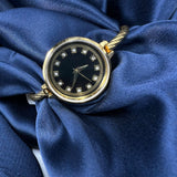 925 sterling silver kada watch gold finish