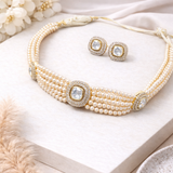Handcrafted 925 sterling silver pearl necklace