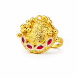 Aarika Gold Polish Silver Ring	