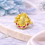 Silver Aarika Gold Polish Ring