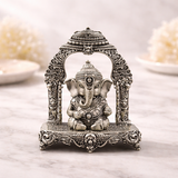 Bal Ganesh Silver Murti with chandi singhasan