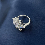 Blush Petal in silver Ring 