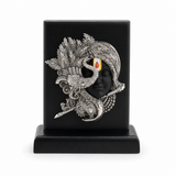999 Silver Plated Shringar Krishna Face Idol on Premium MDF Base