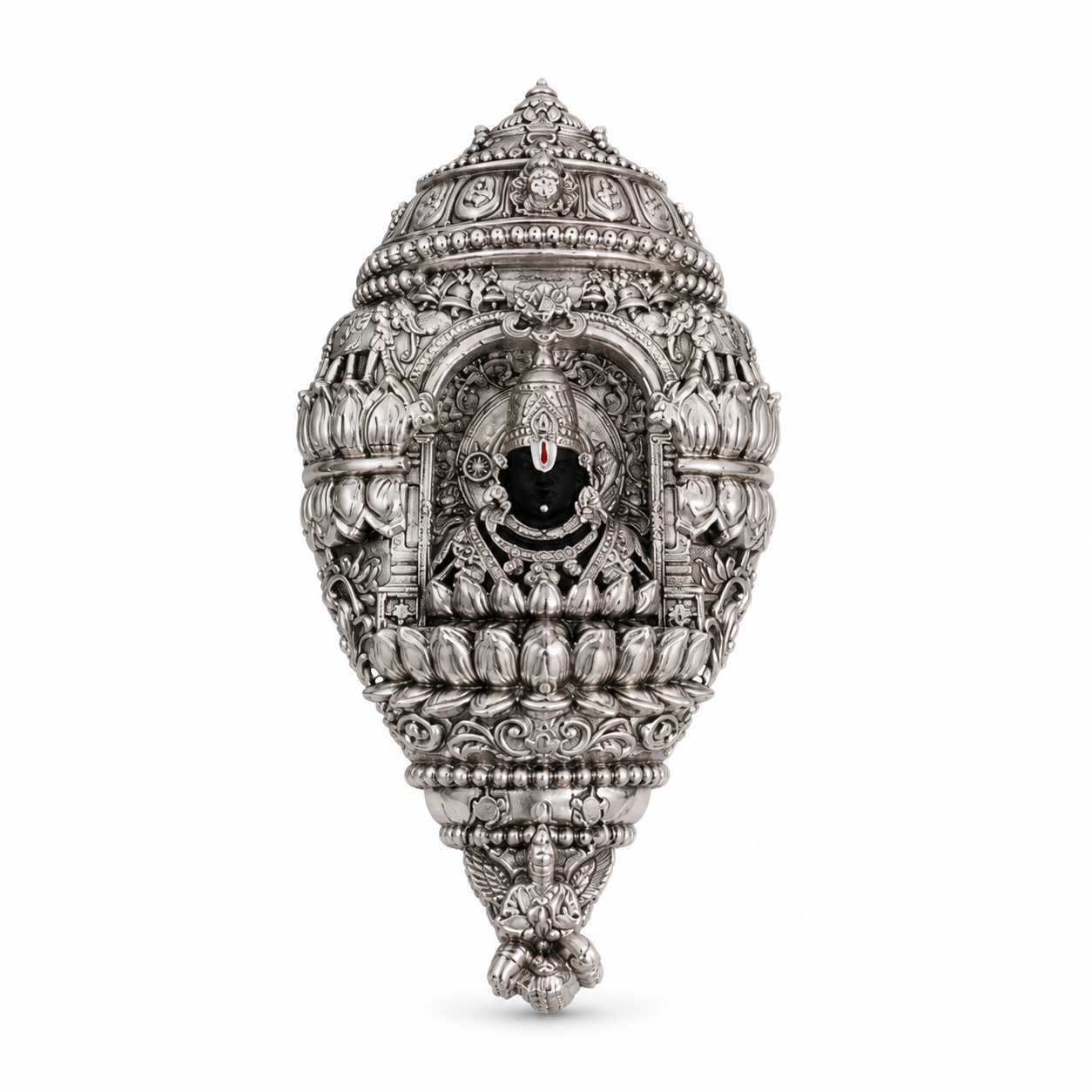 Tirupati Balaji Shankh – 999 Silver Plated