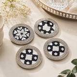Pure Silver Mother of Pearl Coaster (Round)