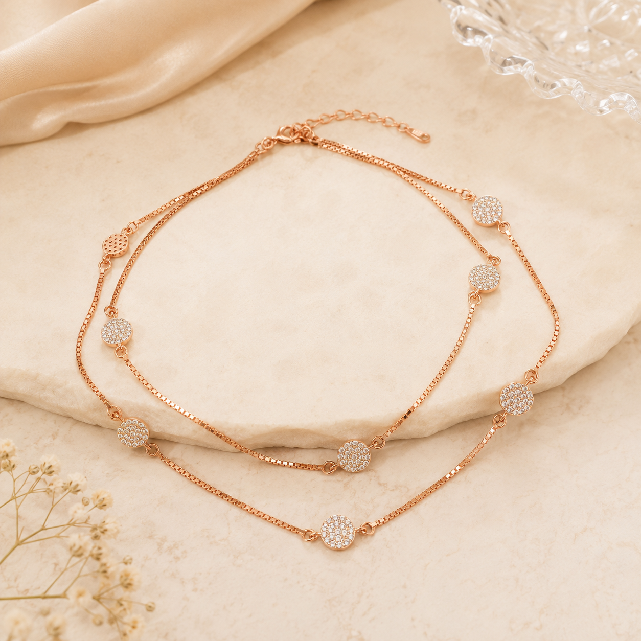 Dainty Spark Single Anklet