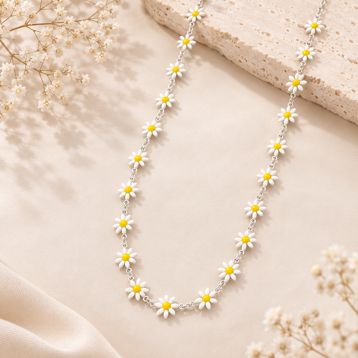 Daisy Bloom Chain Necklace