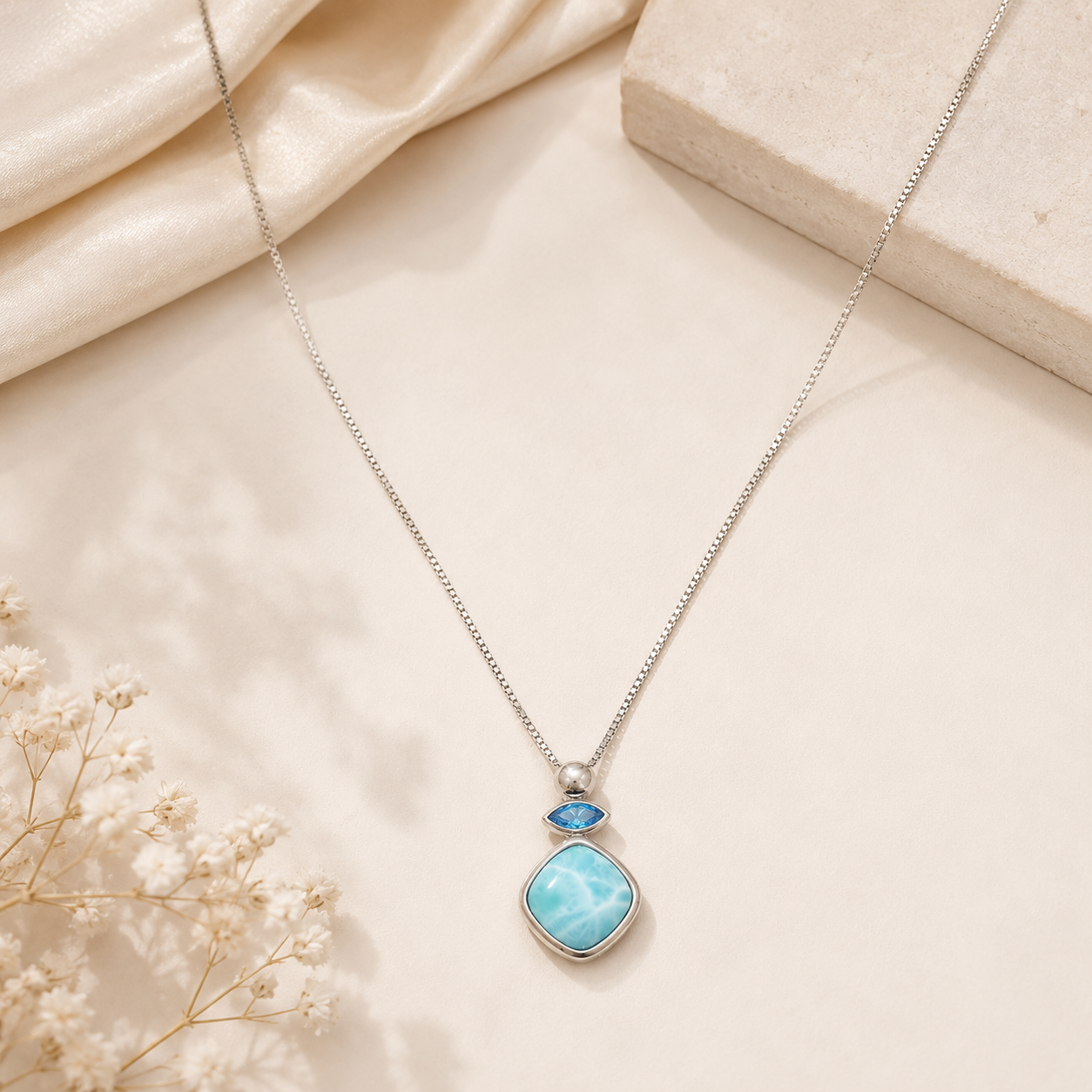 Larimar Guardian Pendant