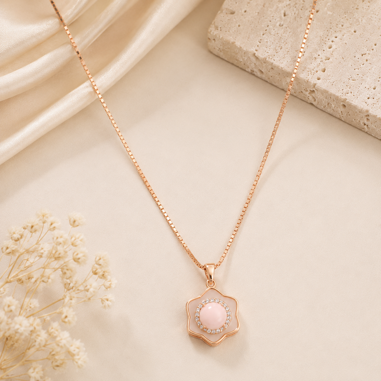 Pink Conch Bloom Pendant