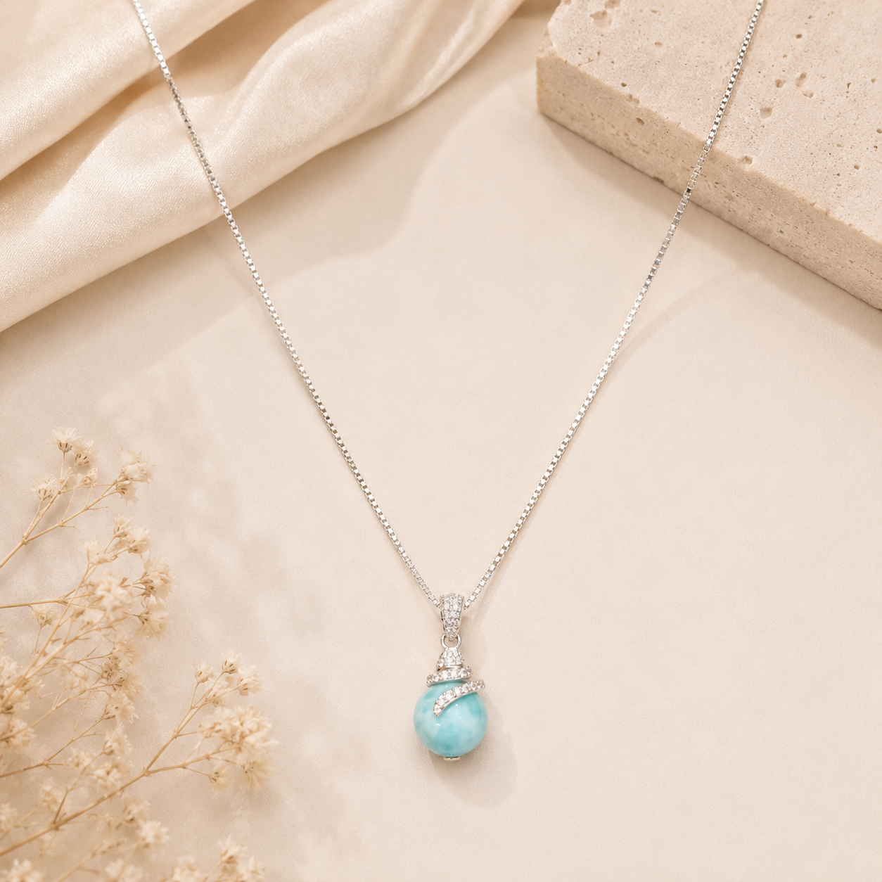 Larimar Ocean Mist Pendant