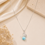 Larimar Skyleaf Pendant
