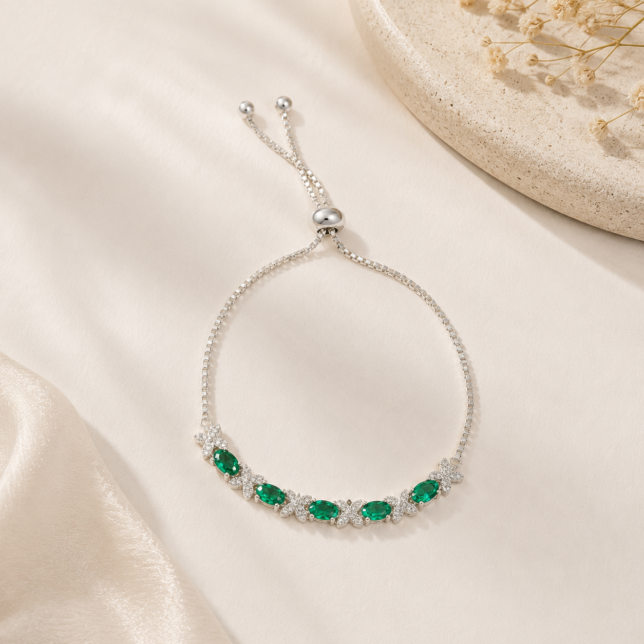 Emerald Blossom Bracelet