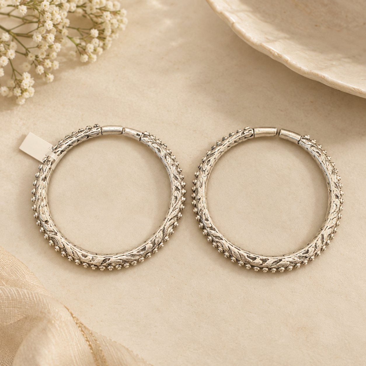 Intricate Ankle Kada Pair