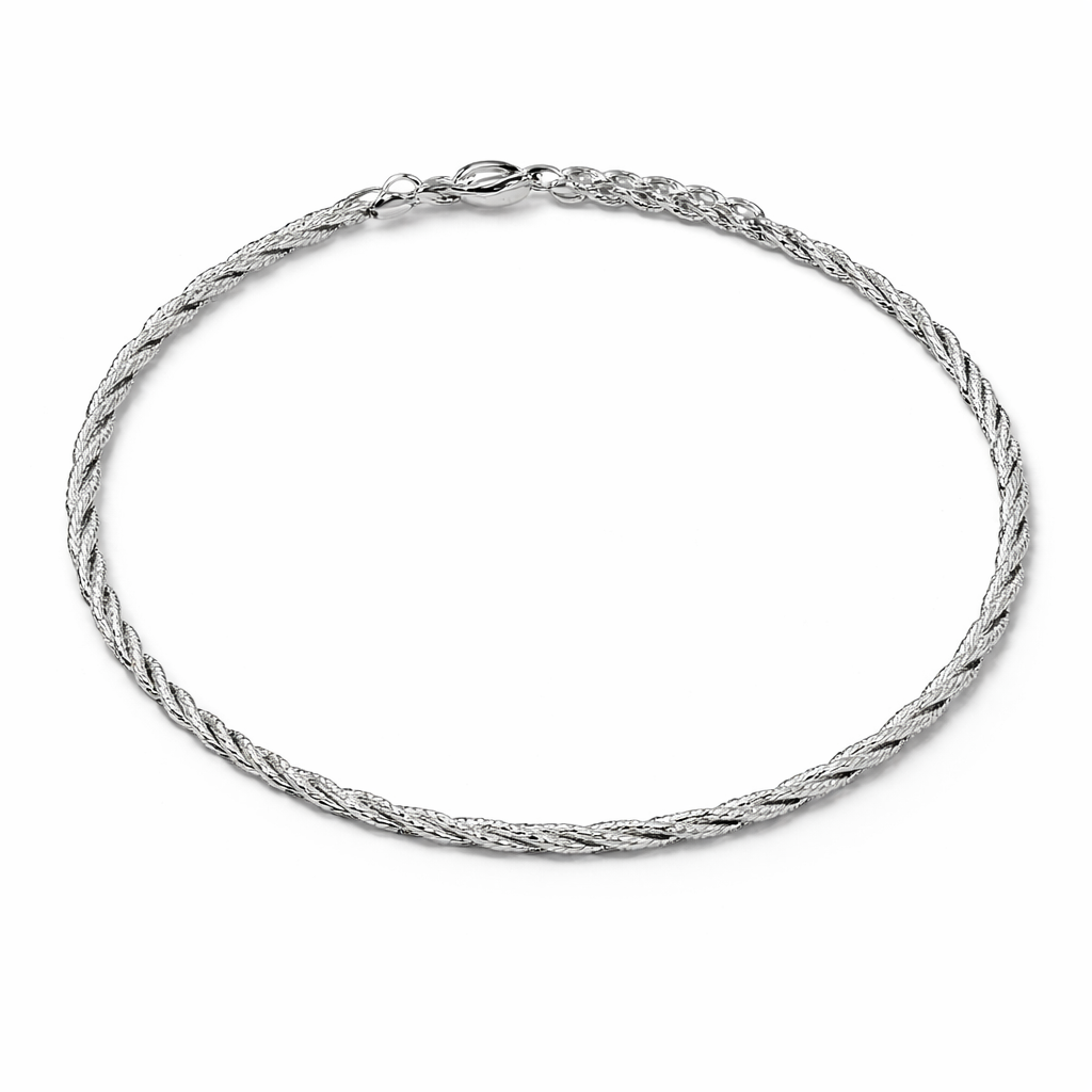 Silver Wave Anklet