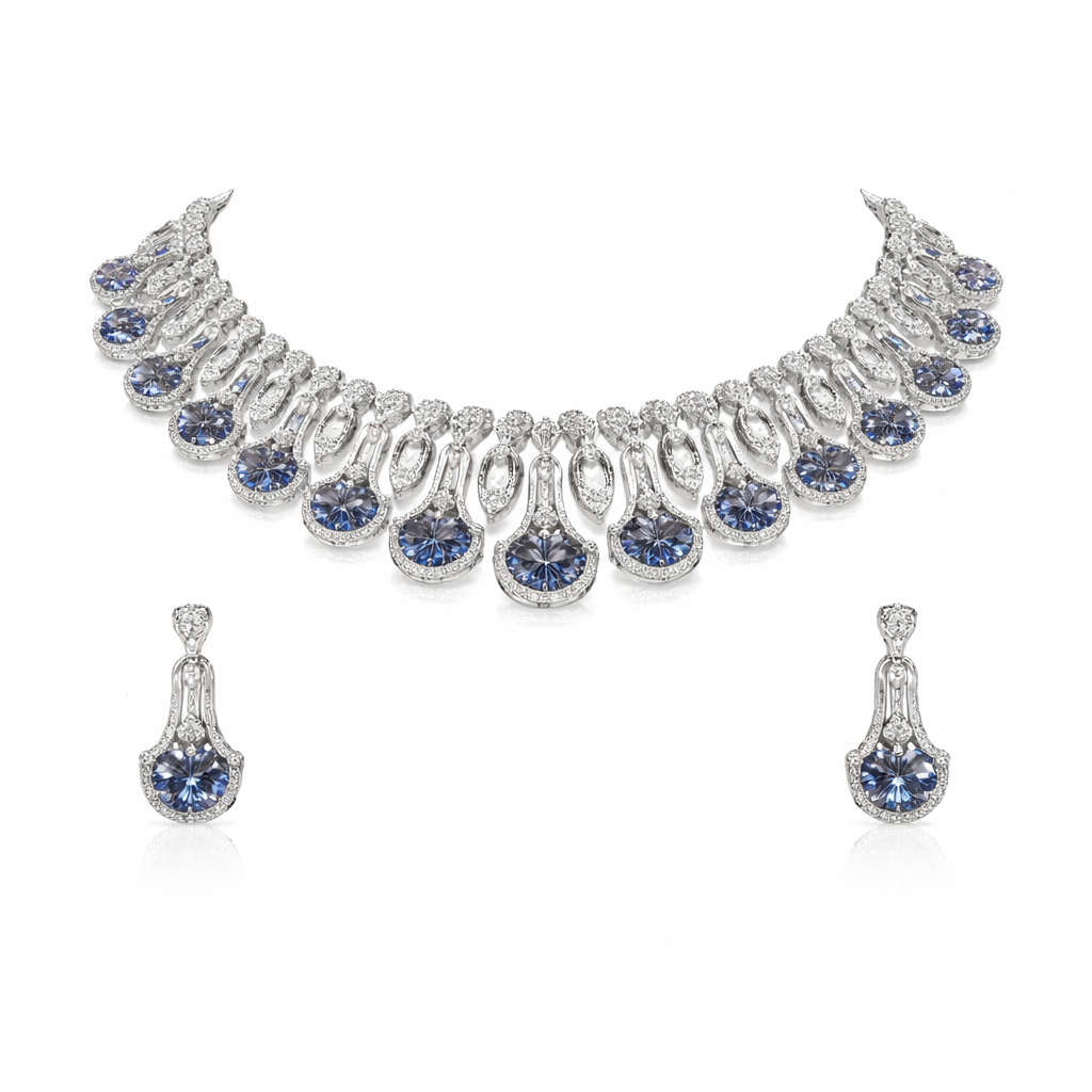 Blue Velvet Necklace