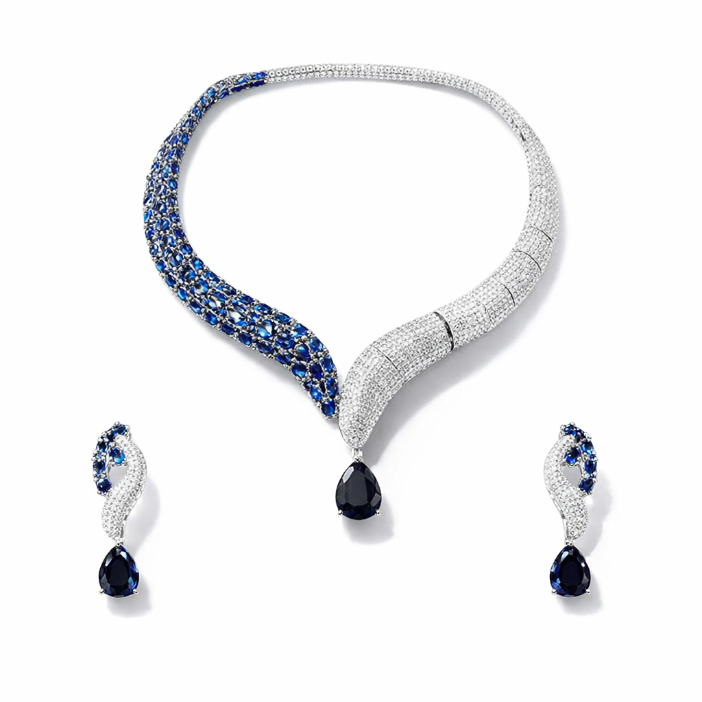 Frozen Sapphire Necklace