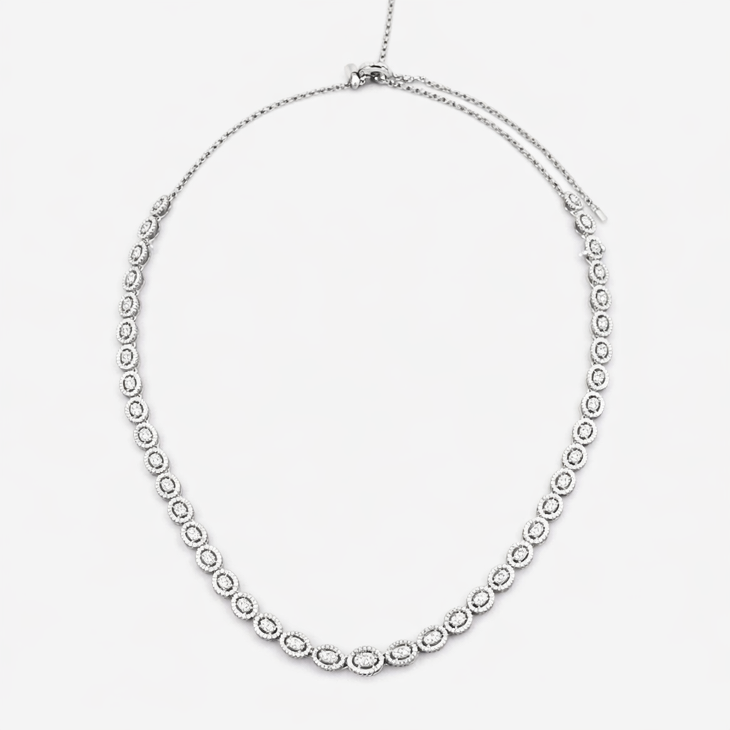 Lustre Line Tennis Necklace