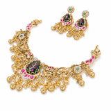 Rajkumari Classic Gold Polish Necklace Set
