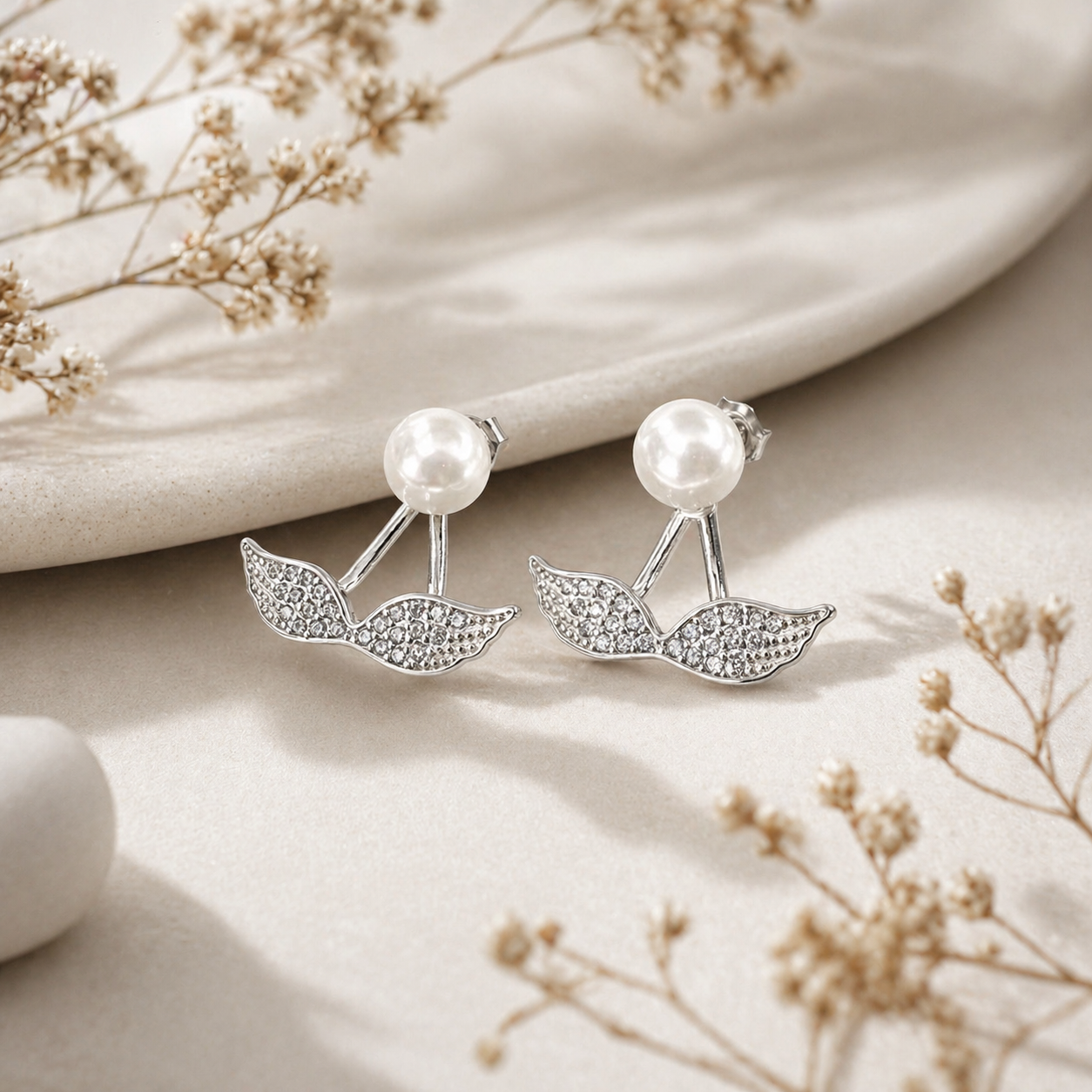 Wings Pearl Earrings