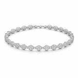 Aurora White Halo Tennis Bracelet