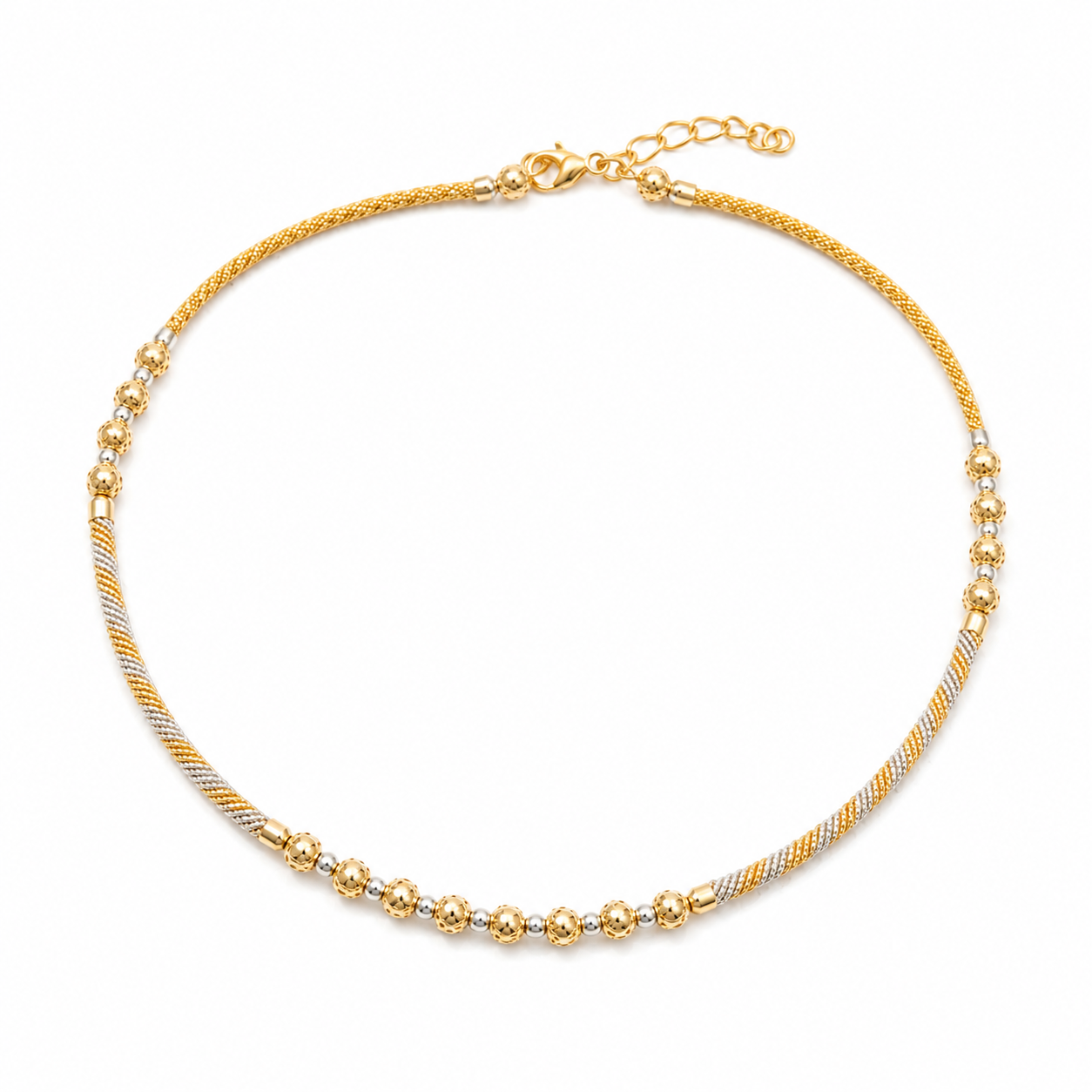Sunlit Symphony Pure Silver Gold Plated Necklace