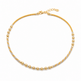 Sunlit Symphony Pure Silver Gold Plated Necklace