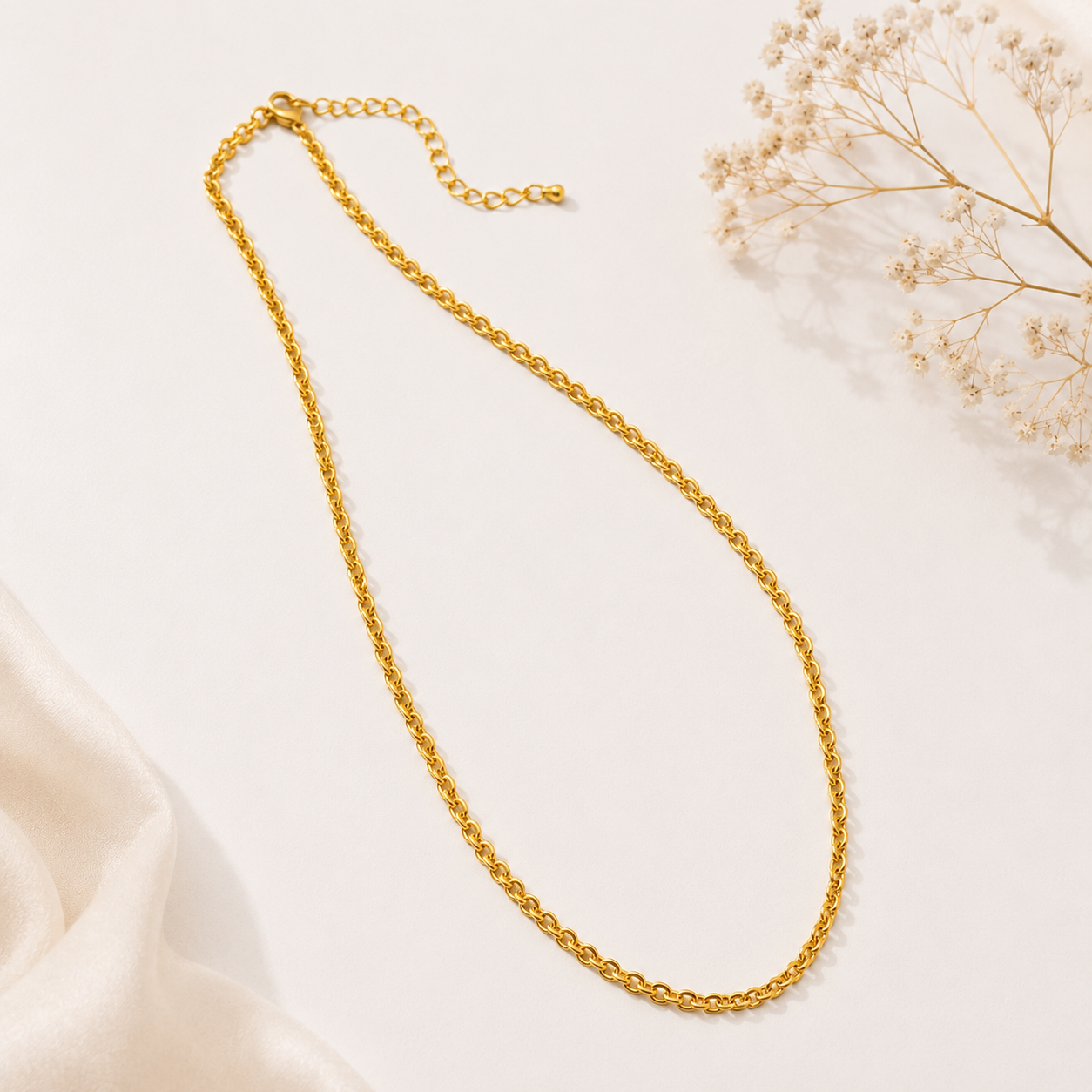 Luna Link Pure Silver Gold Plated Chain