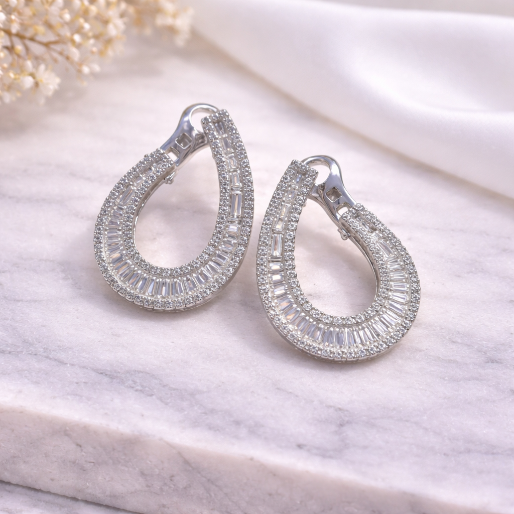 Drop Dancing Hoops Earrings