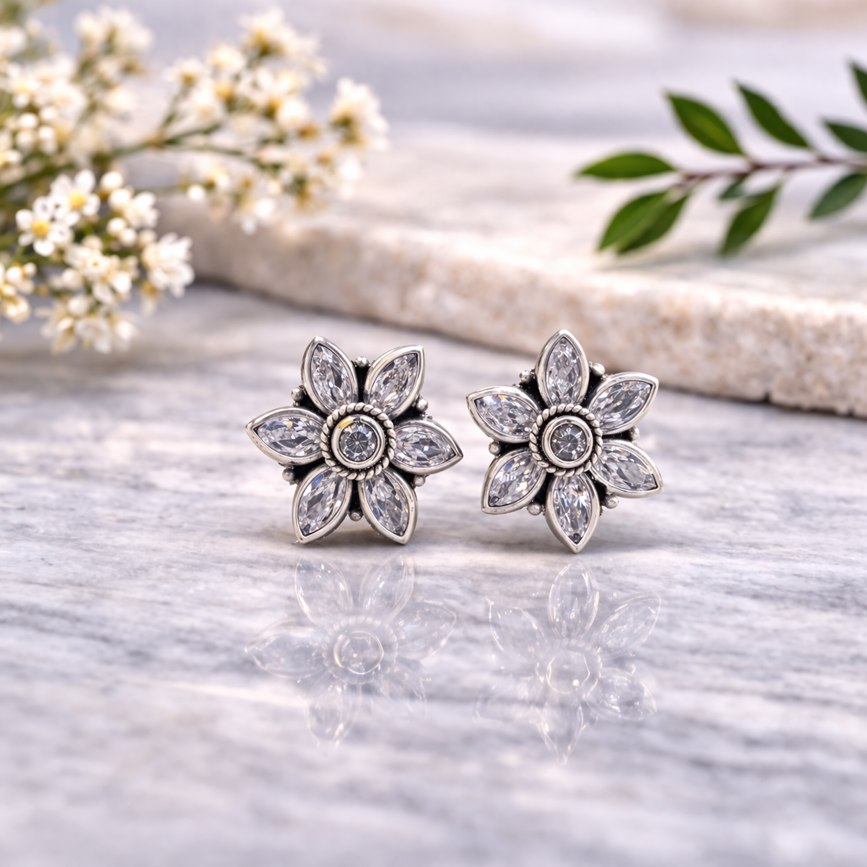 Pearl Petal Earrings