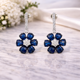 Sapphire hanging dream earrings