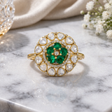 Vanya Gold Polish Polki Ring