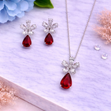 Ruby Radiance Pendant Set
