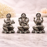 Stone Studded Ganesh Laxmi Saraswati Trio Set
