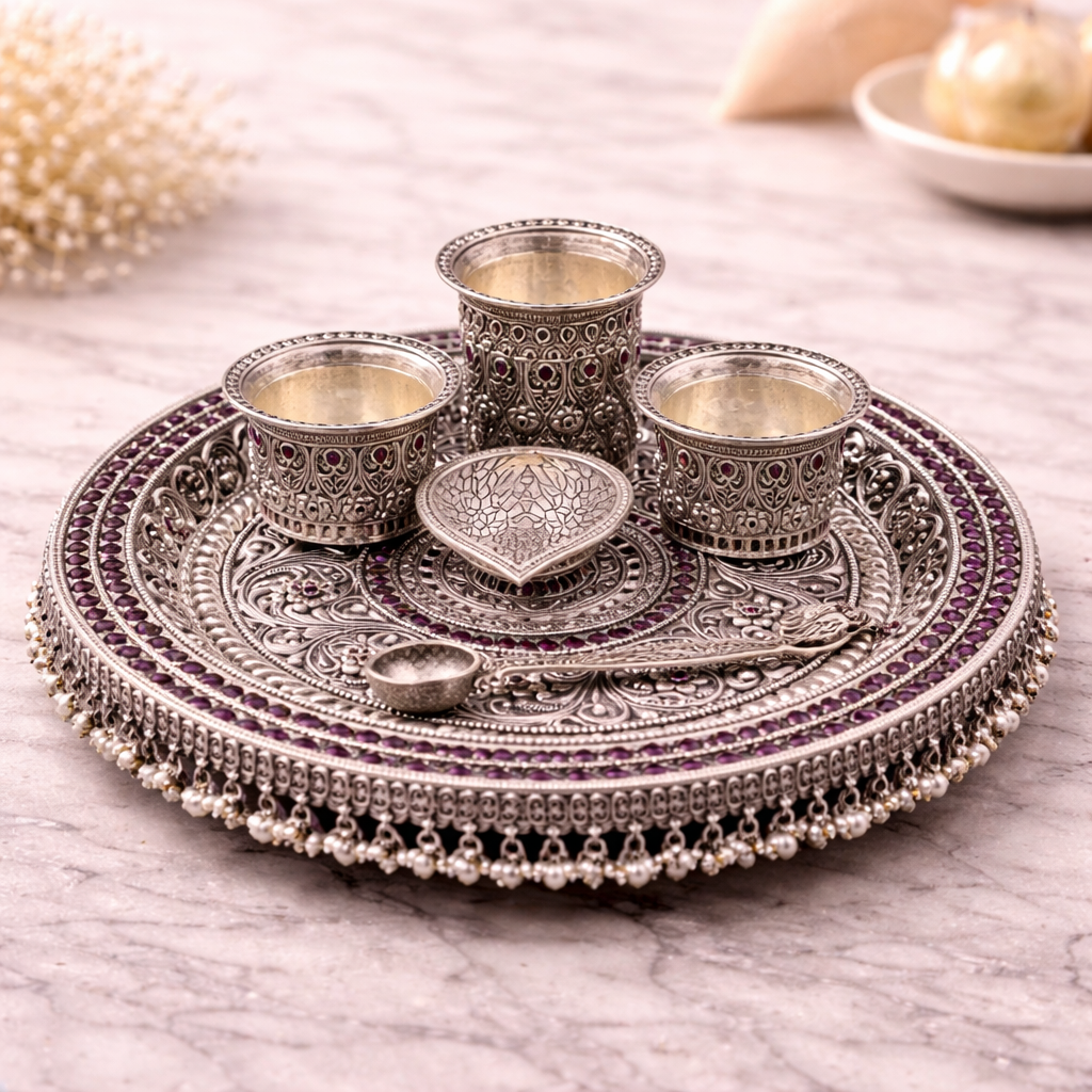 Rajsi Pooja Thali Set