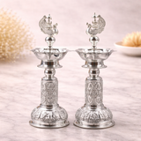 Peacock Candle Stand Pair