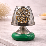 Silver Aura Dome Jyote Stand