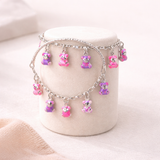baby silver Bracelet with teddy bear charms 