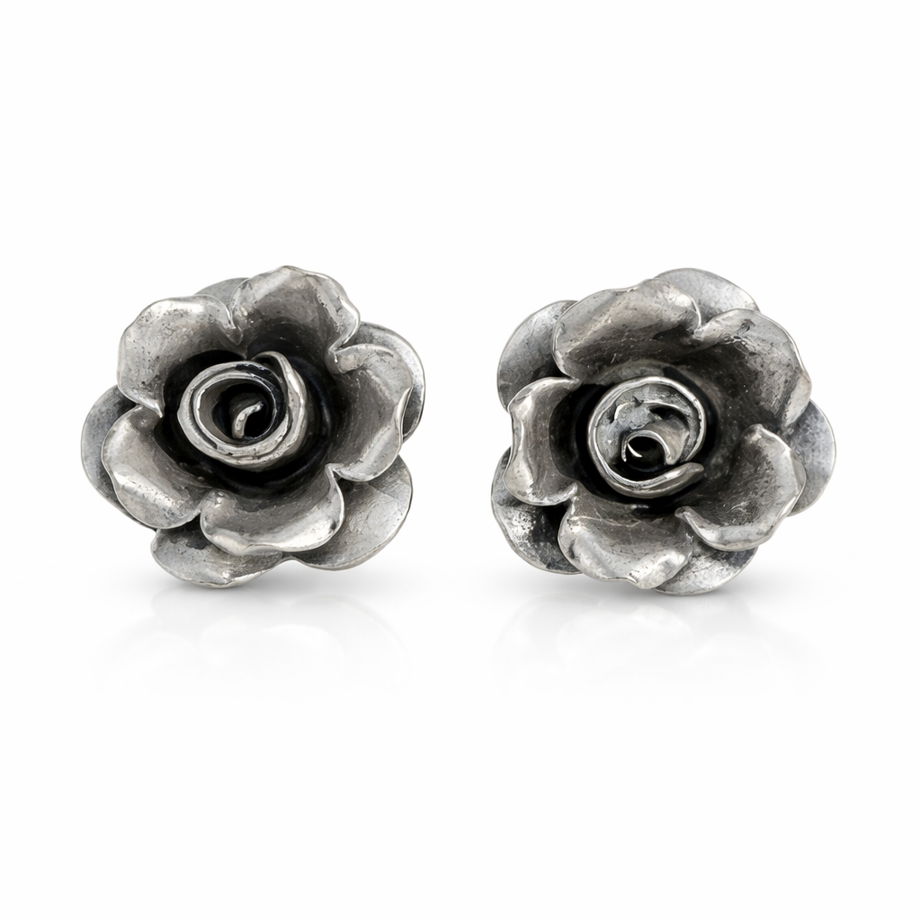 Antique Floral Earrings Studs