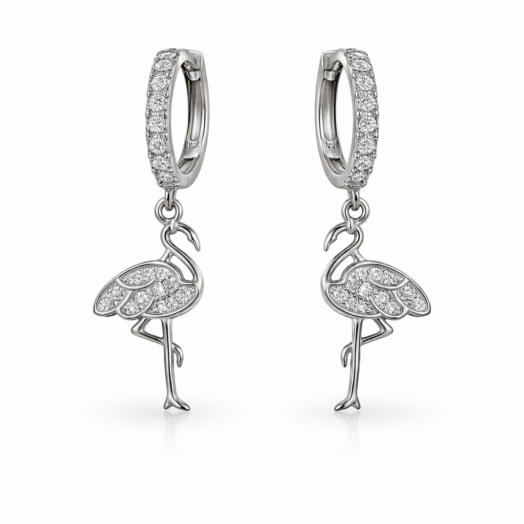 Dancing Swan Drop Earrings