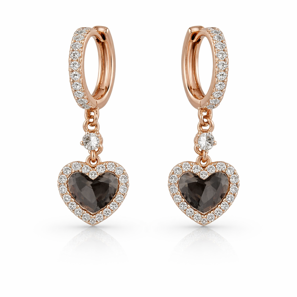 Hanging Cupid Heart Earrings