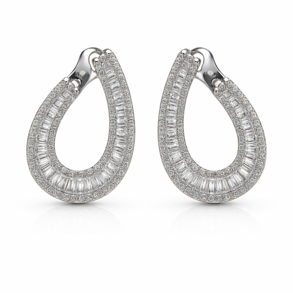 Drop Dancing Hoops Earrings