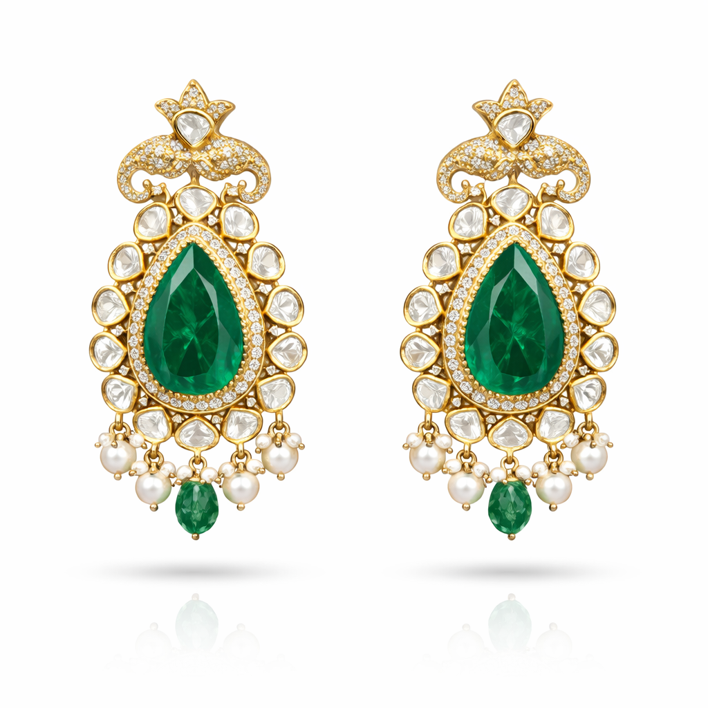 Sheeshmahal Polki Earrings