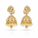 Shakti Gold Polish Mossianite Polki Jhumkas