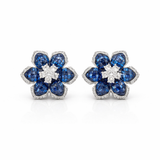 Sapphire blossom party earrings