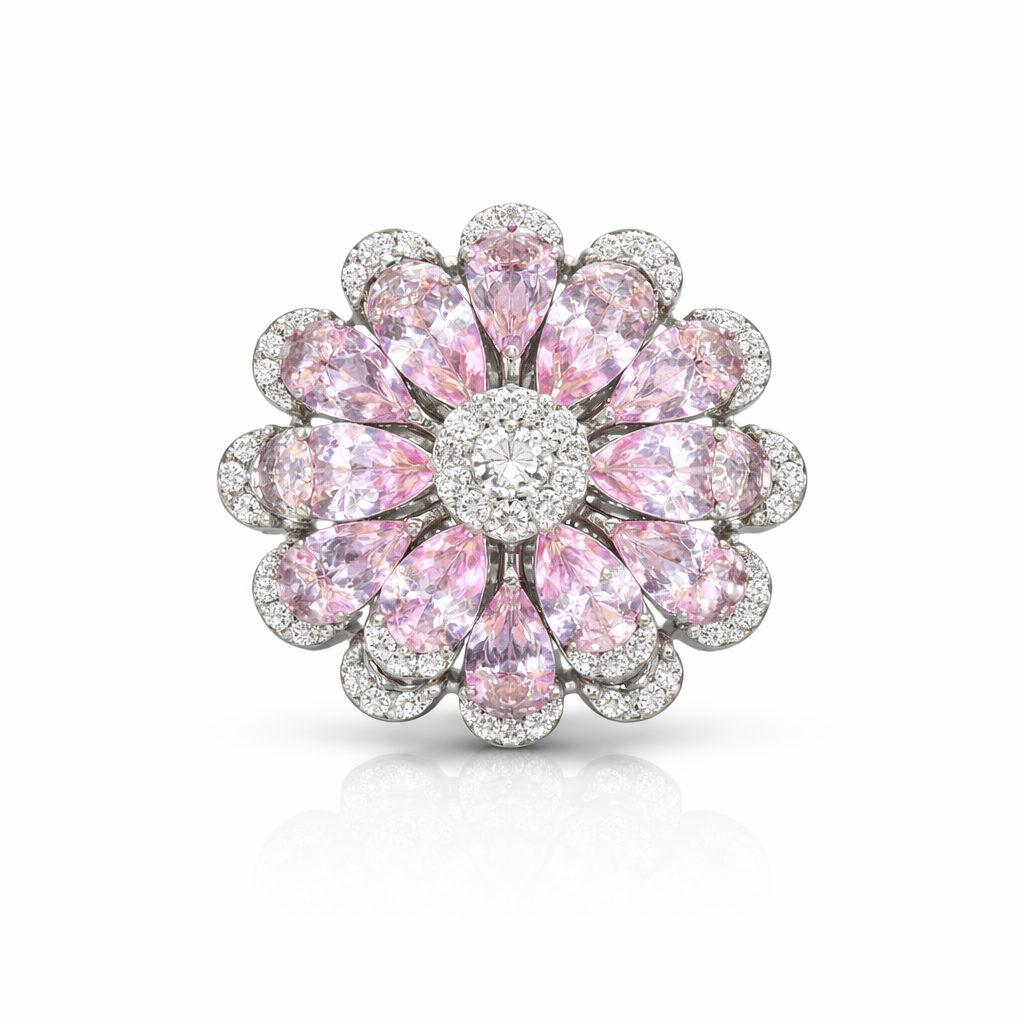 Meher Pink Floral Ring