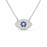 Blue Shield Evil Eye Pendant