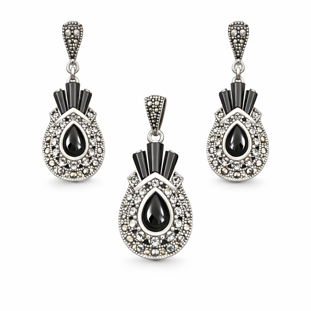 Viva Marcasite Pendant Set